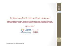 Nishma Research Profile of American Modern Orthodox Jews 09-27