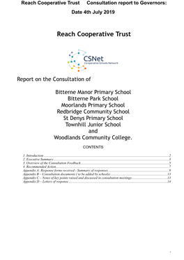 Reach Consultation Report July 2019