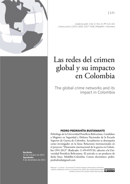 Las Redes Del Crimen Global Y Su Impacto En Colombia