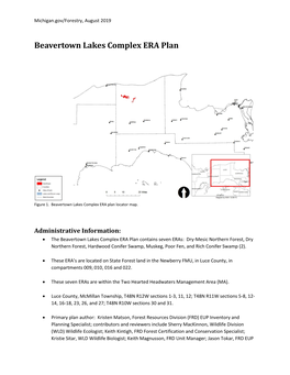 Beavertown Lakes ERA Plan