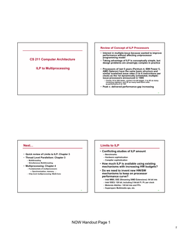 Overview of Multiprocessors