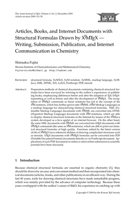 Articles, Books, and Internet Documents with Structural Formulas Drawn by X Υ MTEX