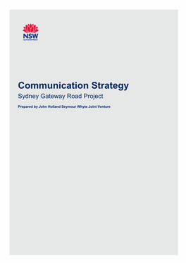 Sydney Gateway Communication Strategy Approved