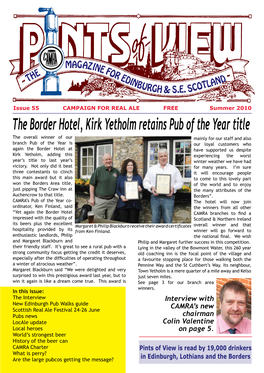 The Border Hotel, Kirk Yetholm Retains Pub of the Year Title