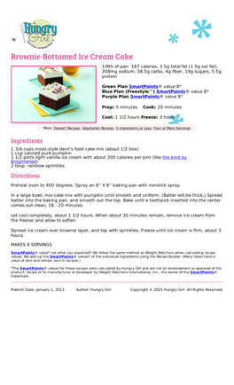 Brownie-Bottomed Ice Cream Cake Recipe