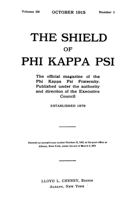 The Shield Phi Kappa