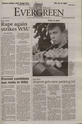 Rape .Again Strikes WSU from Staff Reports 