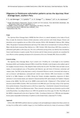 Oligocene to Pleistocene Exhumation Patterns Across the Apurimac River Drainage Basin, Southern Peru