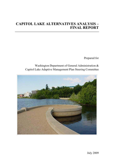 Capitol Lake Alternatives Analysis – Final Report