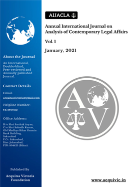 Annual International Journal on Analysis of Contemporary Legal Affairs