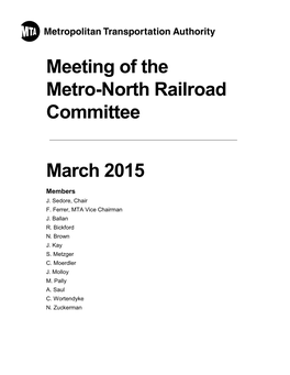 Mta Metro-North Railroad President’S Report
