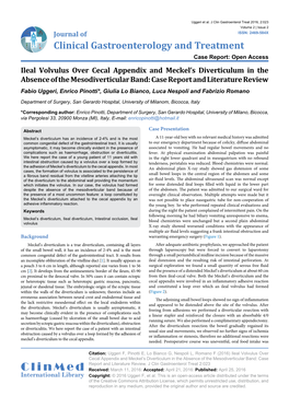 Ileal Volvulus Over Cecal Appendix And