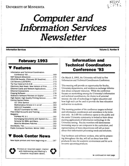 Computer and Information Services Newsletter