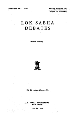 Lok Sabha Debates