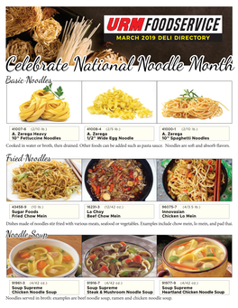 Celebrate National Noodle Month Basic Noodles