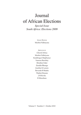 South Africa: Elections 2009