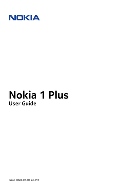 Nokia 1 Plus User Guide Pdfdisplaydoctitle=True Pdflang=En
