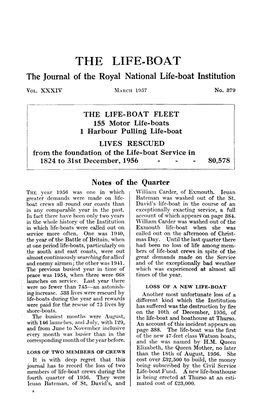 THE LIFE-BOAT the Journal of the Royal National Life-Boat Institution