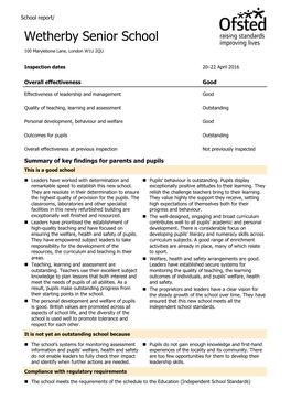 Ofsted Report