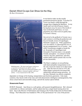 Danish Wind Co-Ops Can Show Us the Way by Russ Christianson