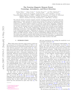 Arxiv:2007.15563V3 [Hep-Ph] 6 May 2021 Discovery Opportunities for Phenomena Beyond the Stan- Considered in Refs