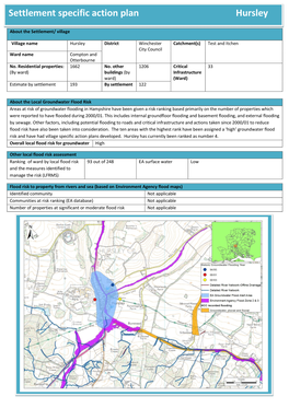 Settlement Specific Action Plan Hursley