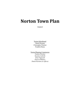 Norton Town Plan