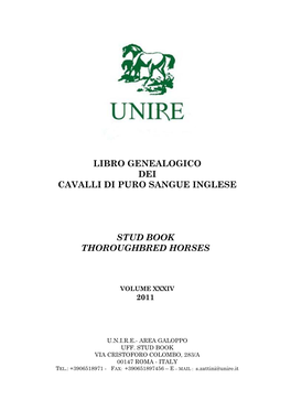 Libro Genealogico Dei Cavalli Di Puro Sangue Inglese Stud Book