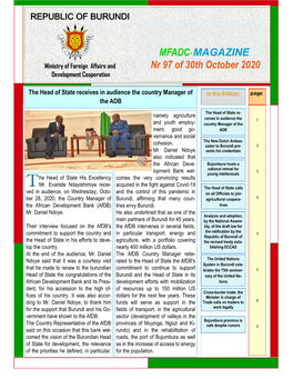 MFADC-MAGAZINE Nr 97 of 30Th October 2020