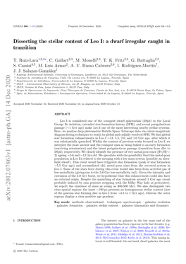 Dissecting the Stellar Content of Leo I: a Dwarf Irregular Caught in Transition