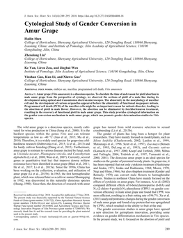 Cytological Study of Gender Conversion in Amur Grape