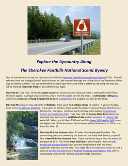 Explore the Upcountry Along the Cherokee Foothills National Scenic Byway