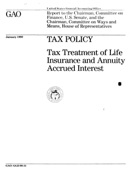 Tax Treatment of Life Insurance and Annuity Accrued Interest