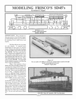 MODELING FRISCO's SD45's