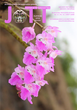 Journal of Threatened Taxa ISSN 0974-7893 (Print)