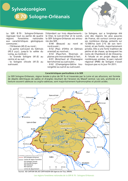 Sylvoécorégion B 70 Sologne-Orléanais