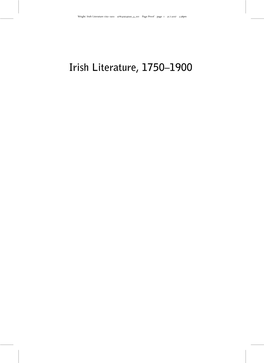 Irish Literature, 1750–1900