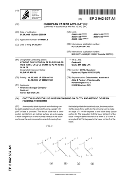 Doctor Blade for Use in Resin Finishing on Cloth and Method of Resin Finishing Therewith