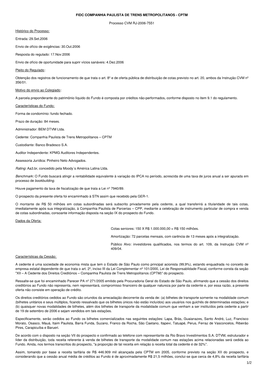 Fidc Companhia Paulista De Trens Metropolitanos - Cptm