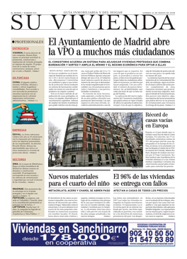 El Ayuntamiento De Madrid Abre La VPO a Muchos Más Ciudadanos
