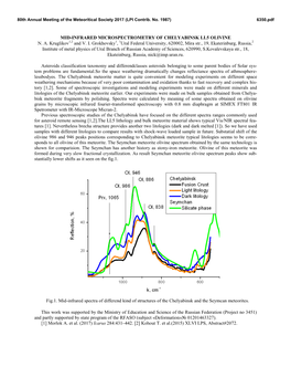 Mid-Infrared Microspectrometry of Chelyabinsk Ll5 Olivine N