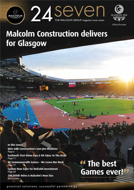 Malcolm Construction Delivers for Glasgow the Best Games Ever!
