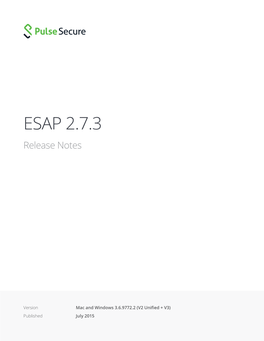 ESAP 2.7.3 Release Notes