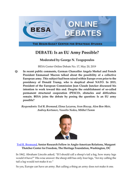 Is an EU Army Possible?