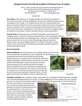 Biological Control of Conifer Root Aphids in Christmas Trees: an Update