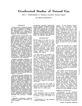 Geochemical Studies of Natural