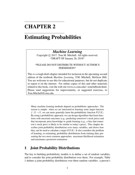 CHAPTER 2 Estimating Probabilities