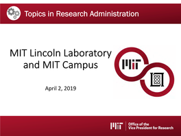 MIT Lincoln Laboratory and MIT Campus [PDF]