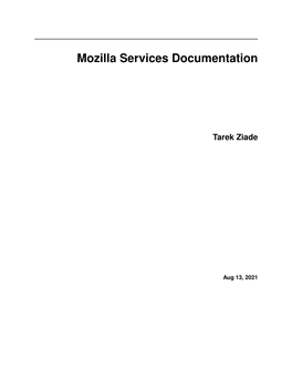 Mozilla Services Documentation