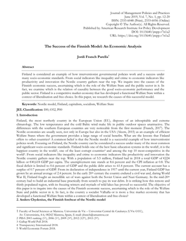 The Success of the Finnish Model: an Economic Analysis